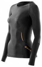 Kompresné oblečenie – Skins A400 Womens Black Top Long Sleeve