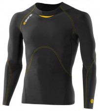 Pánske kompresné trička | Total-sport.sk – Skins Bio A400 Mens Black Top Long Sleeve