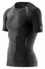 Kompresné oblečenie – Skins A400 Mens Black Top Short Sleeve