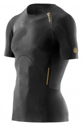 Pánské kompresné oblečenie – Skins A400 Mens Gold Top Short Sleeve